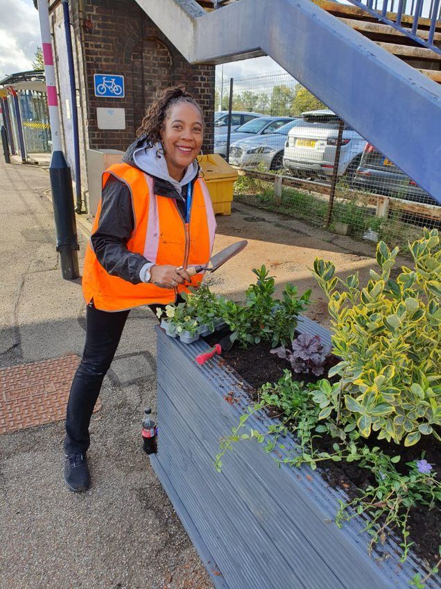 Harlington station garden event