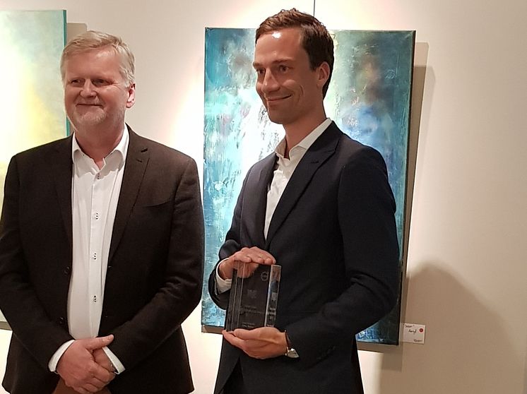 Clas Svensson och Marcus Wiklund 2017 års pris pressrum