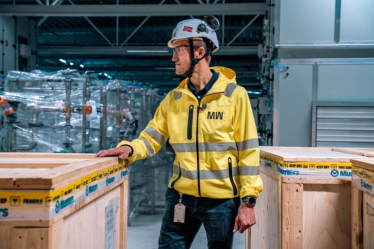 André Stiansen at Morrow Cell Factory September 2023 Eyde Energy Park