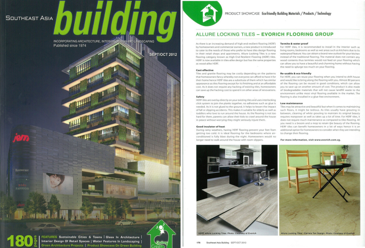 Evorich Flooring Featured on Southeast Asia Building Magazine