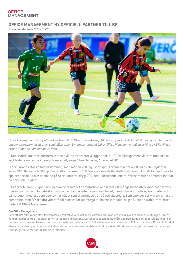 Office Management ny Officiell Partner till BP