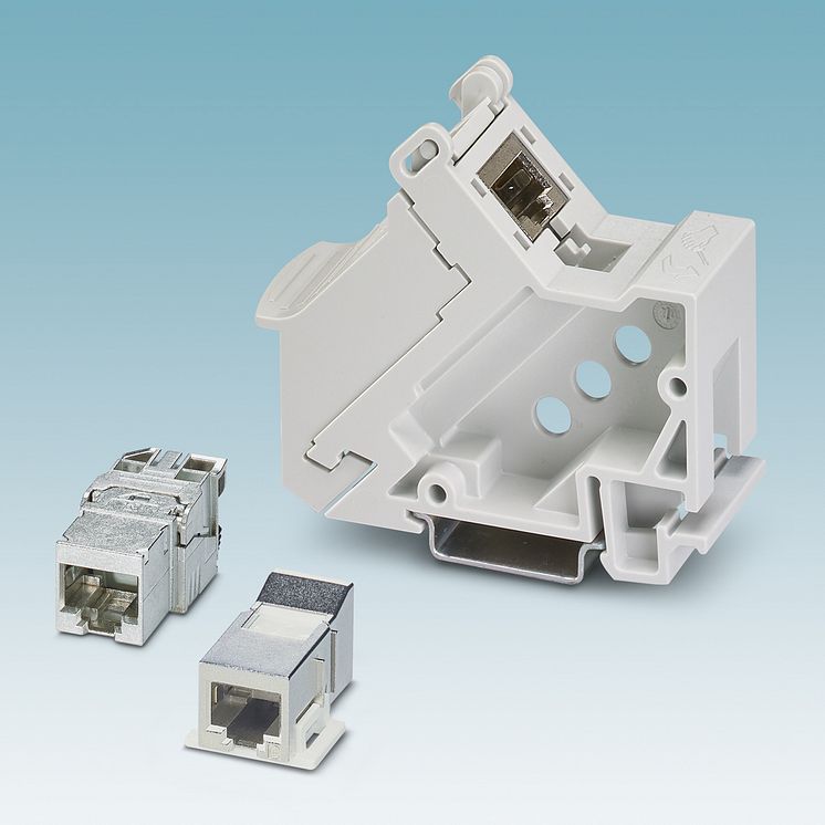 RJ45 socket modules for data transmission