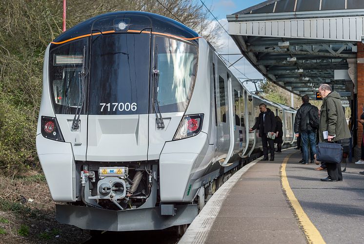 New Moorgate train at Hertford North station on launch day 25.03.19