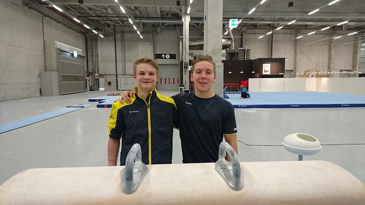 David Rumbutis och Kim Wanström EM i manlig artistisk gymnastik 2016