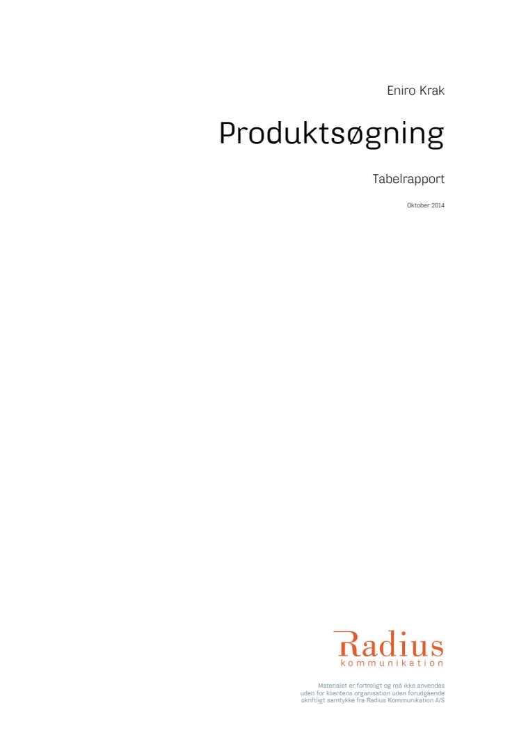 Undersøgelse af danskernes produktsøgning, 2014