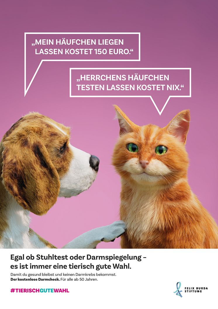 Tierisch gute Wahl: Anzeige zum Darmkrebsmonat März 2024