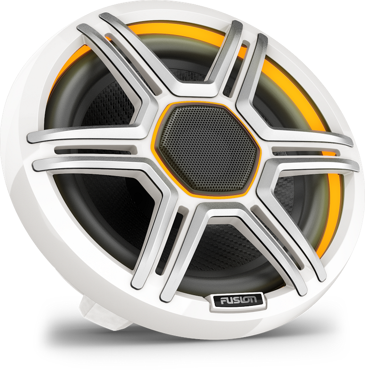 FusionApolloSpeakers_7.7inch_SportsWhite_FrontRight_Oragne.png