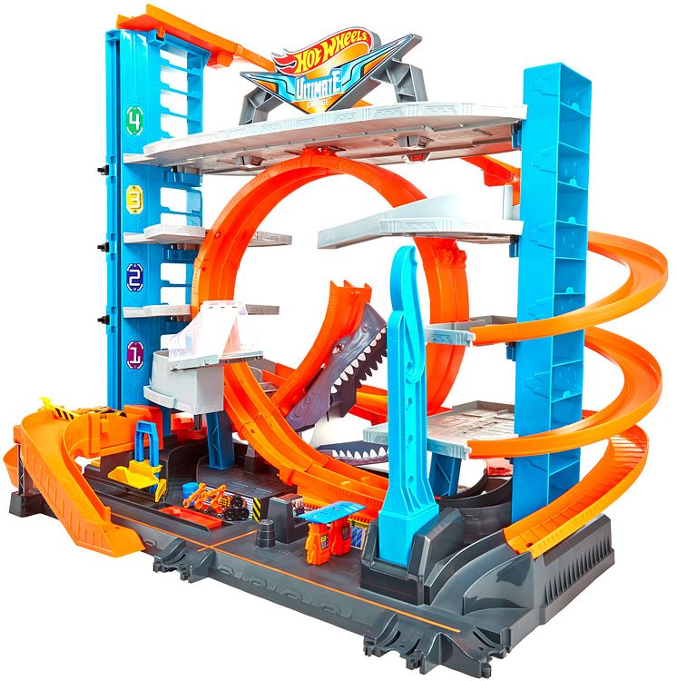 Hot Wheels City Ultimative Garage mit Hai-Angriff