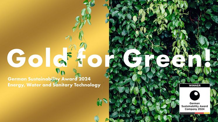 Gold for Green! Hansgrohe Group vann det tyska hållbarhetspriset 2024.