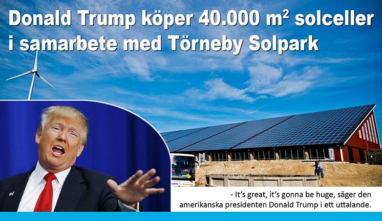 Trump Investerar i solpark