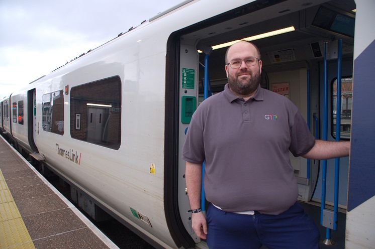 Dave Jones - The Great British Railway Adventure boarding train