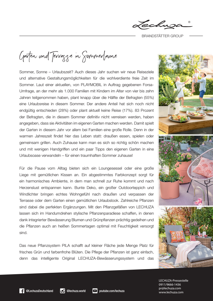 Garten und Terrasse in Sommerlaune