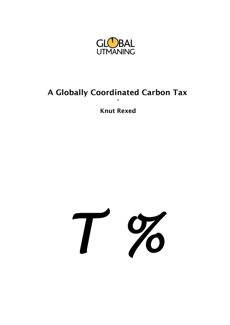 A globally coordinated CO2-tax
