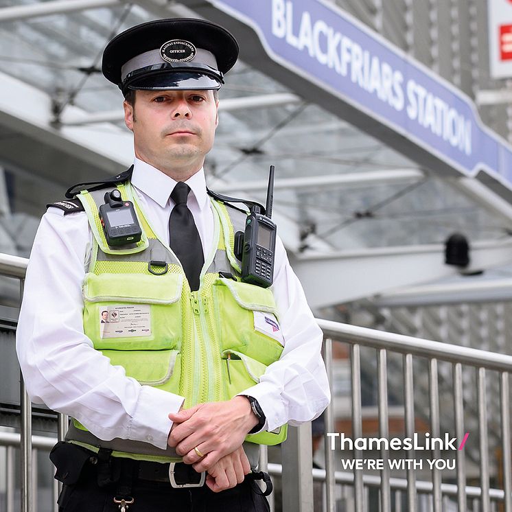 James Edward works on the frontline at Blackfriars station