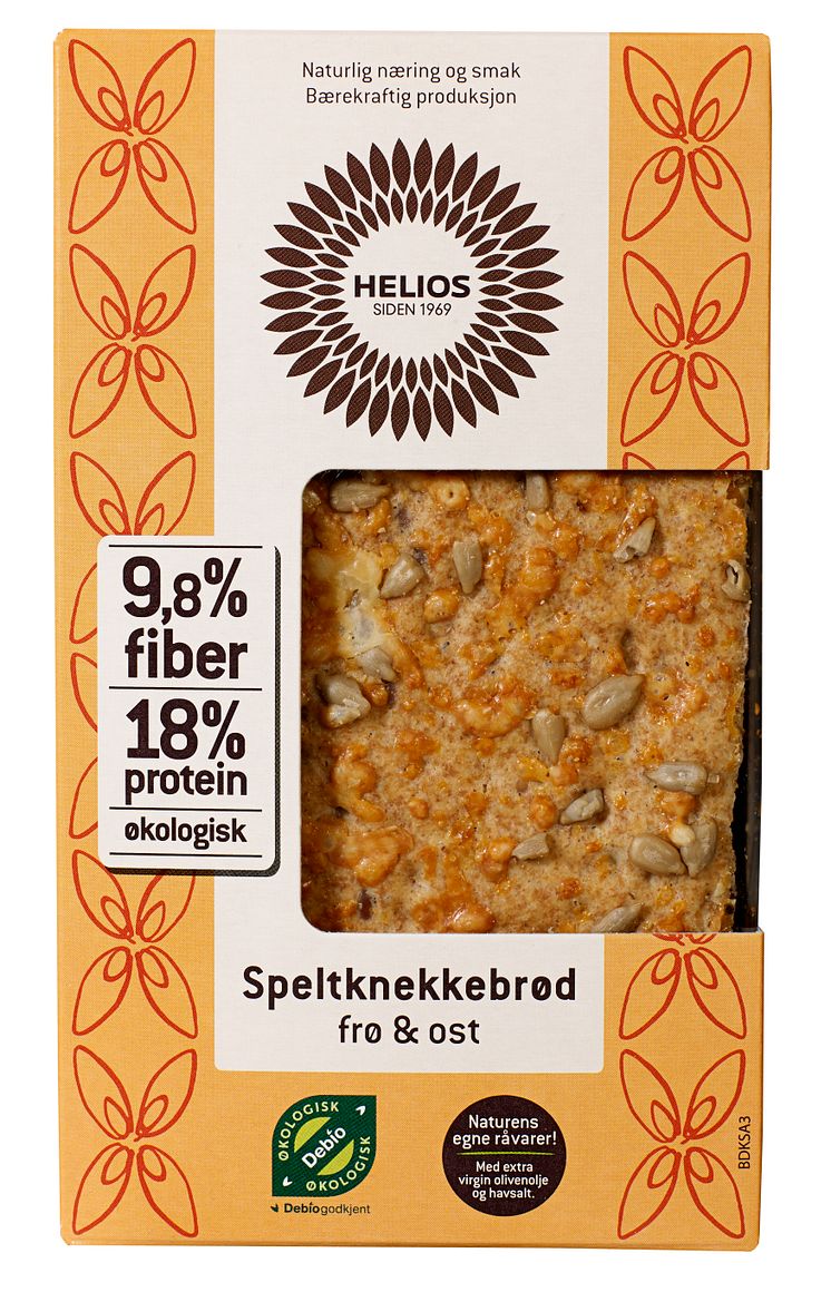 Helios speltknekkebrød med ost økologisk 200 g