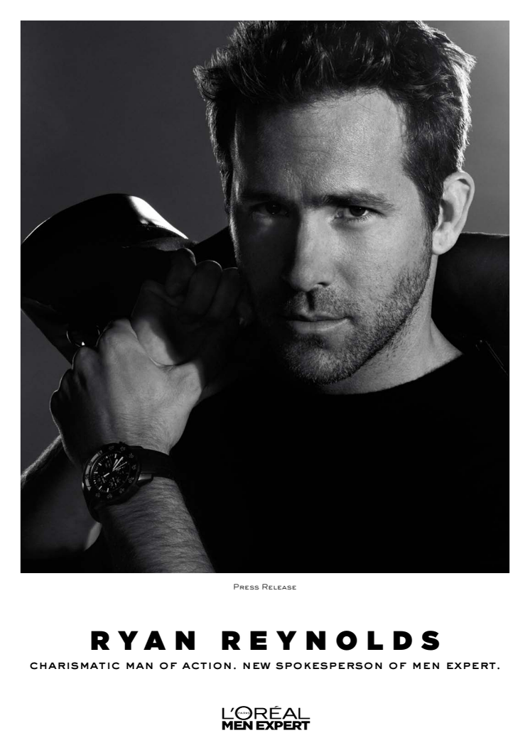 L'Oréal Paris - Ryan Reynolds ny ambassadør for Men Expert