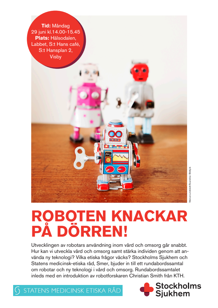 Inbjudan - Rundabordssamtal om robotar i vård och omsorg