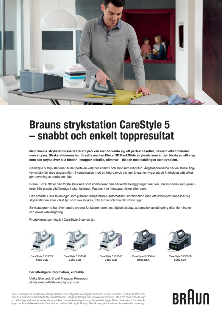 Brauns strykstation CareStyle 5 – snabbt och enkelt toppresultat