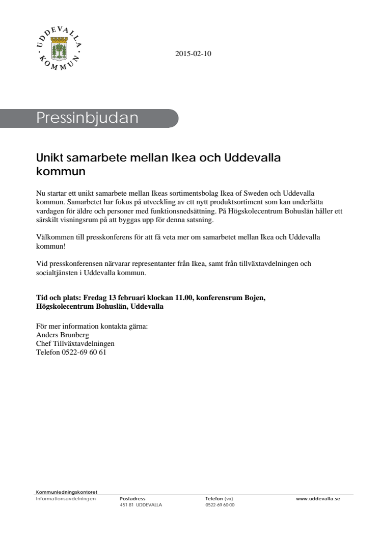 Unikt samarbete mellan Ikea och Uddevalla kommun