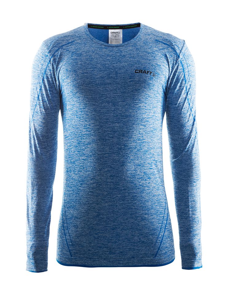 Active Comfort round neck long sleeve för herr i färgen Sweden blue (ca pris 350 kr)