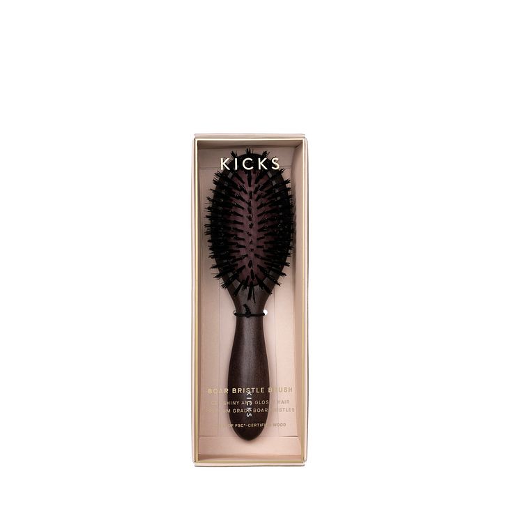 KICKS BOAR BRISTLE TRAVEL BRUSH FSC kartong