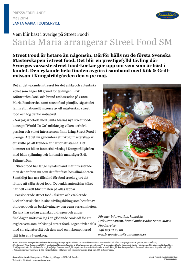 Santa Maria arrangerar Street Food SM