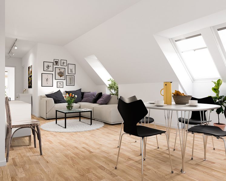 Brf Lokstallet, loft