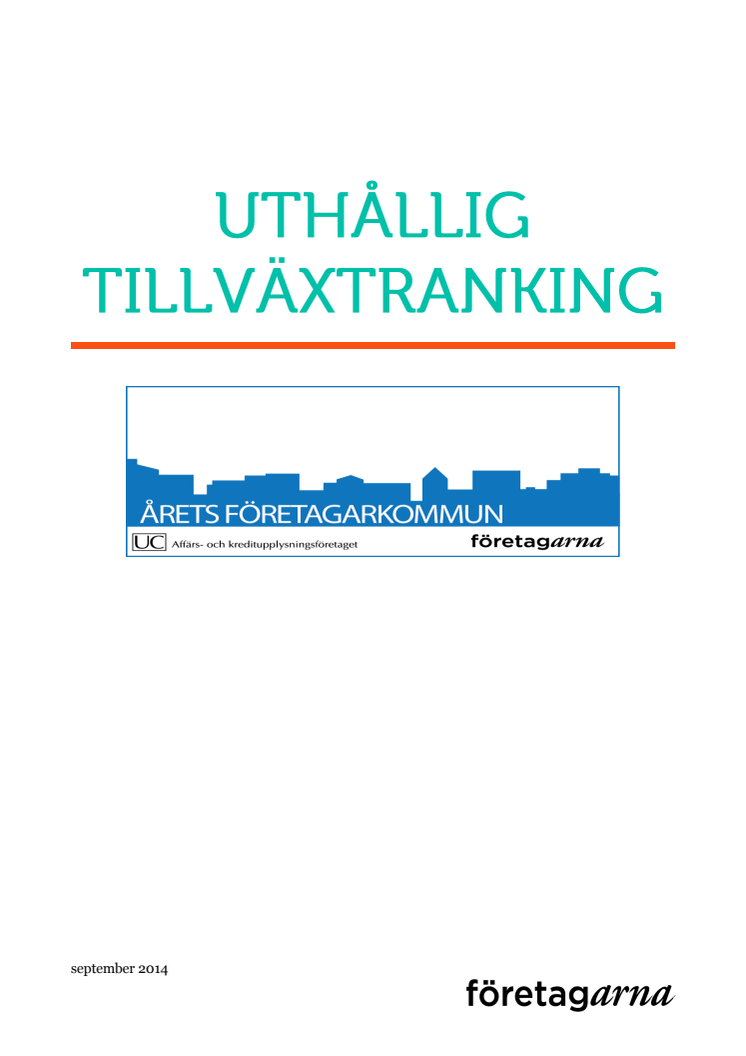 ÅFK Uthållig tillväxtranking 2014