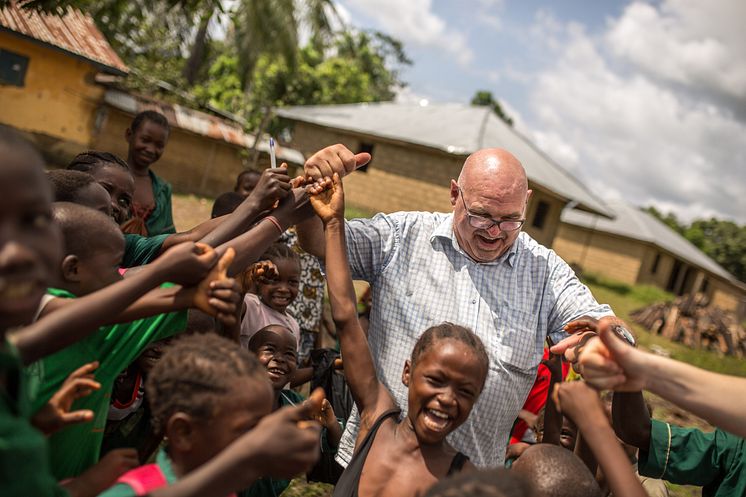 Morten Lønstad på prosjektbesøk i Port Loko i Sierra Leone