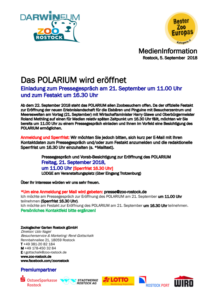 Das POLARIUM wird eröffnet