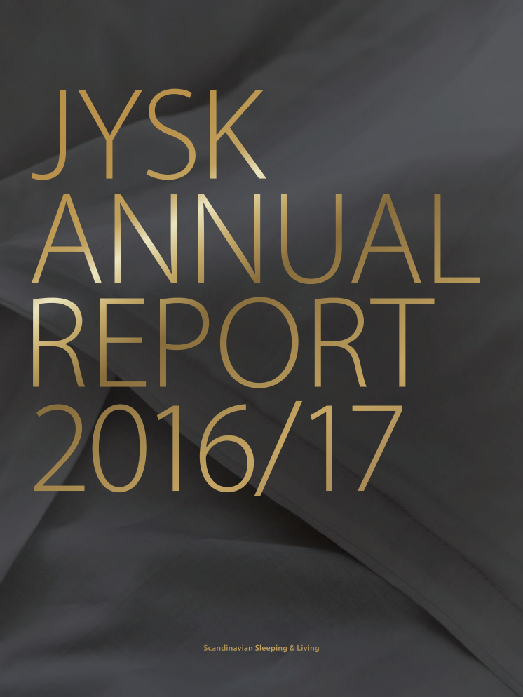 Attuale Annual Report/Relazione sulla gestione di JYSK e DÄNISCHES BETTENLAGER per l‘esercizio 2016/2017.