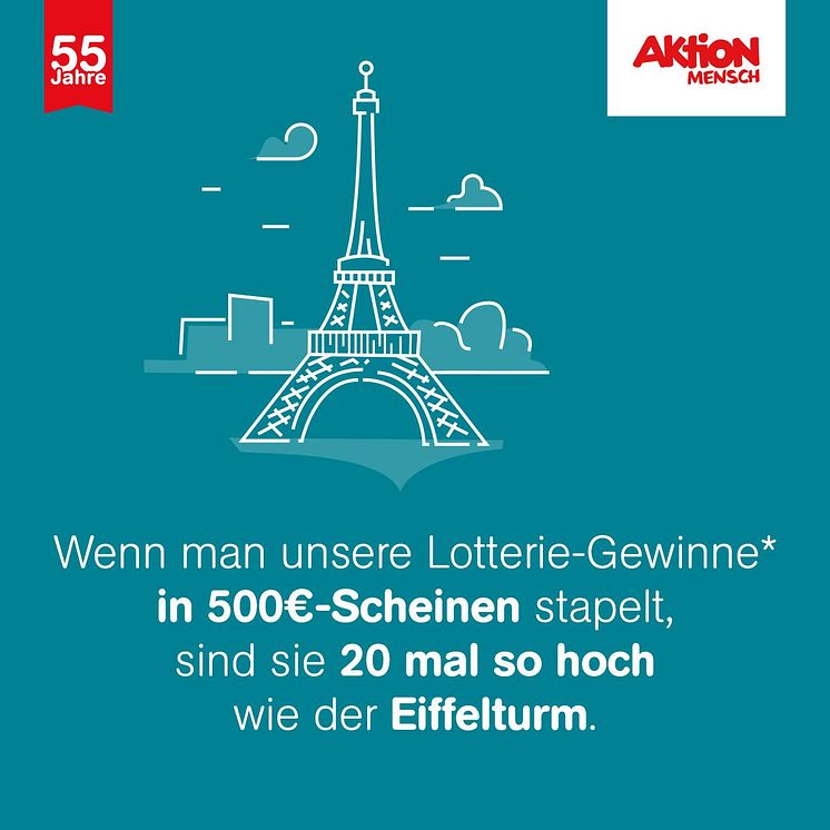 Mehr als 4,1 Milliarden Euro an Fördergeldern ausbezahlt –  55 Jahre Aktion Mensch