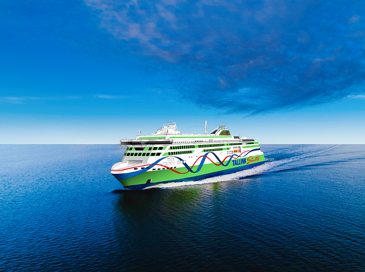 Sketch av Tallink Grupps nya höghastighetsfartyg