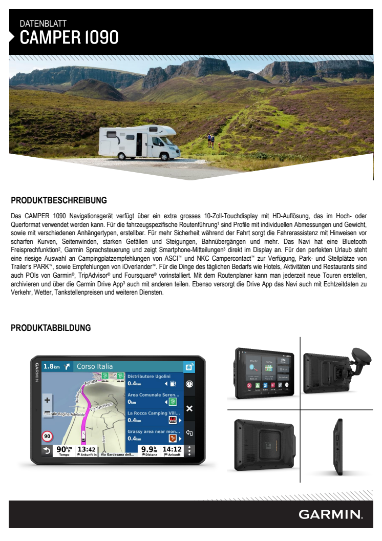 Datenblatt Garmin Camper 1090 MT-D