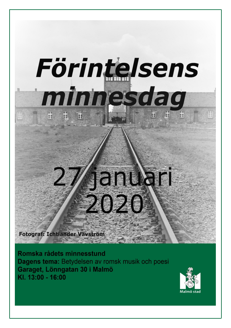 Förintelsens minnesdag 27 januari