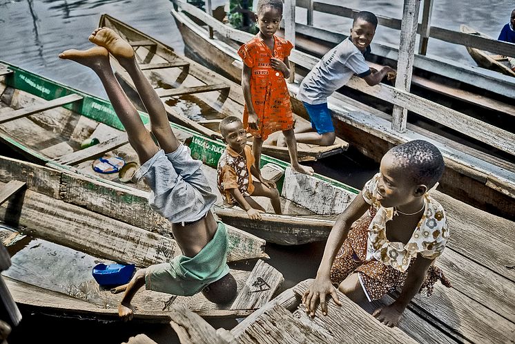 Children in Ganvie, Benin