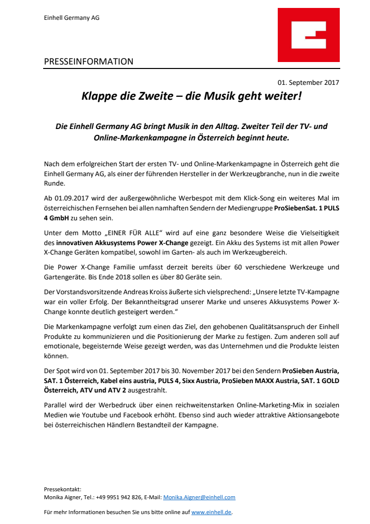 Klappe die Zweite - die Musik geht weiter!