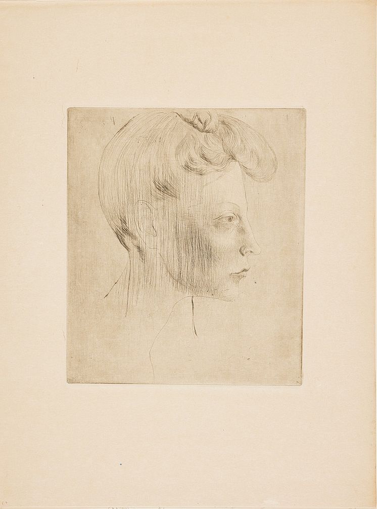 "Tête du femme, de profile" av Pablo Picasso