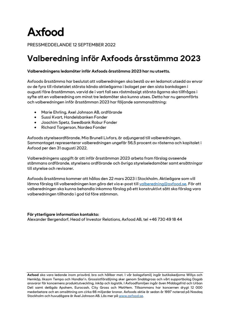 Valberedning inför Axfoods årsstämma 2023.pdf