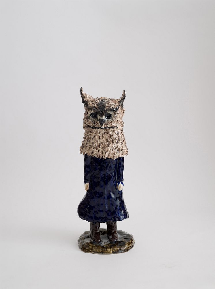 Klara Kristalova, Owl, 2009. Glazed stoneware. Courtesy of Alison Jacques Gallery