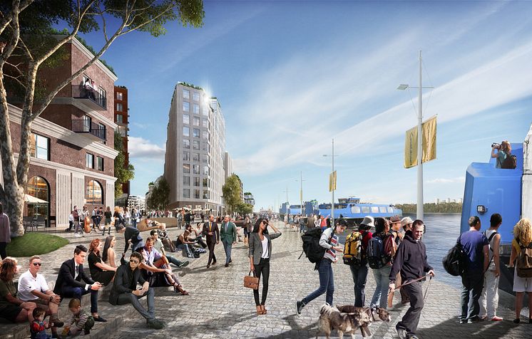 Vision Värtahamnen, vid vattnet