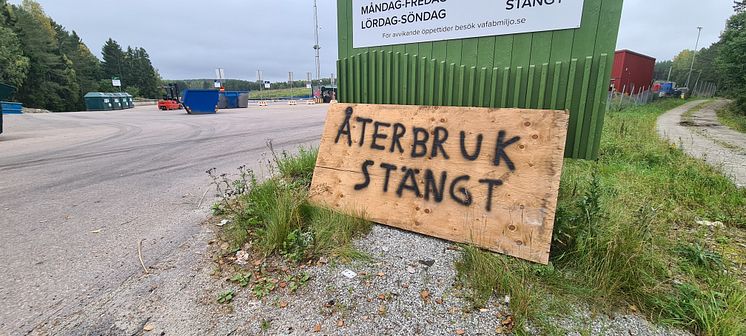 Återbruk stängt