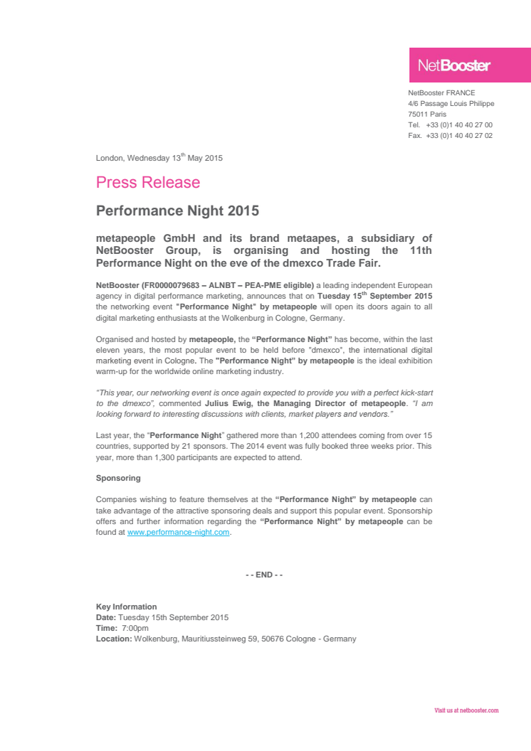 Performance Night 2015