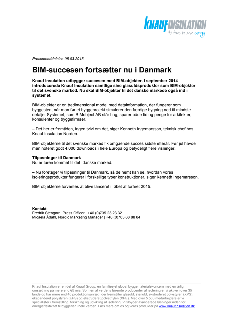 BIM-succesen fortsætter nu i Danmark 