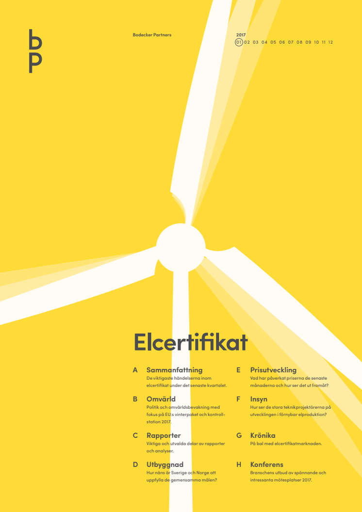 Vi rivstartar året med en rykande färsk Elcertifikatrapport