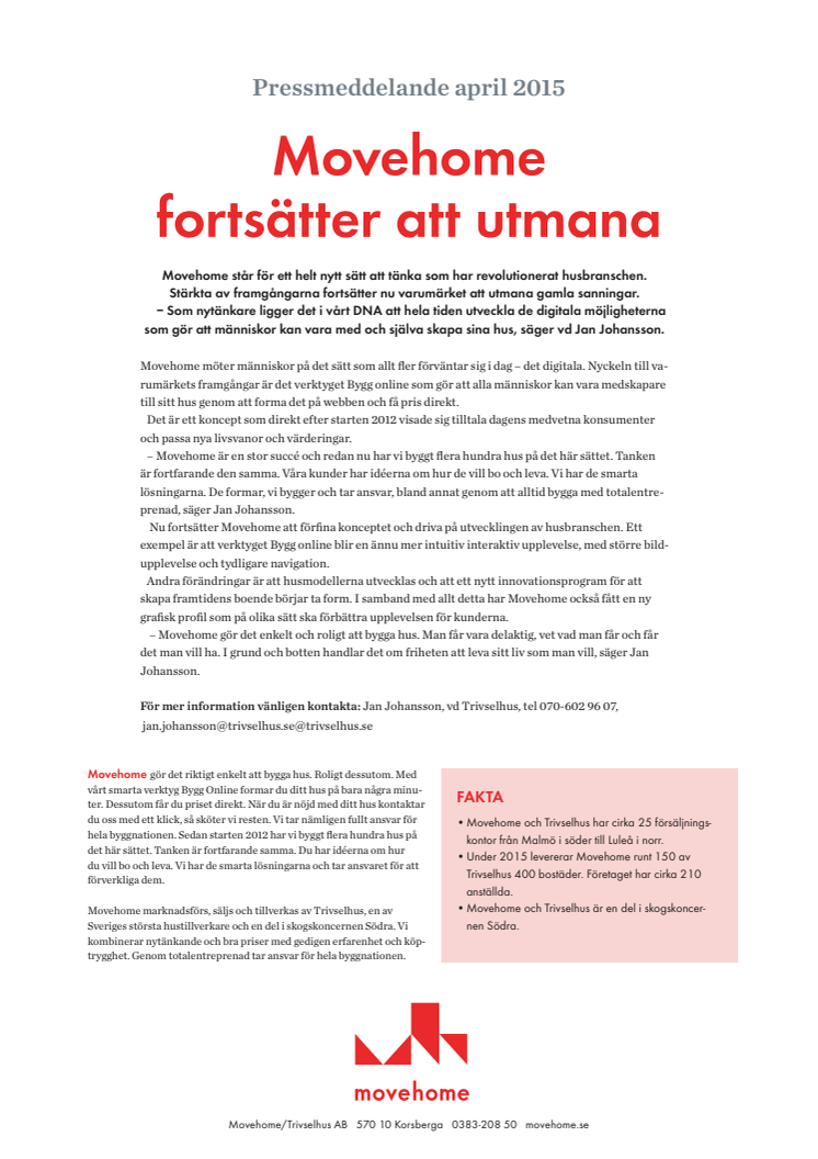 Movehome fortsätter att utmana