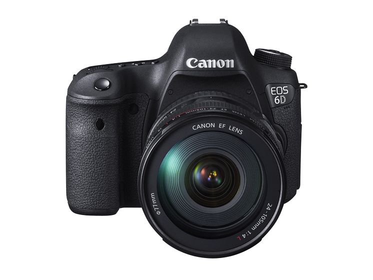 Canon EOS 6D framifrån med EF-24-105