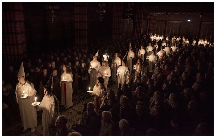 Luciakonsert, Johannes kyrka 2015. Foto Peter Segemark, Nordiska museet.