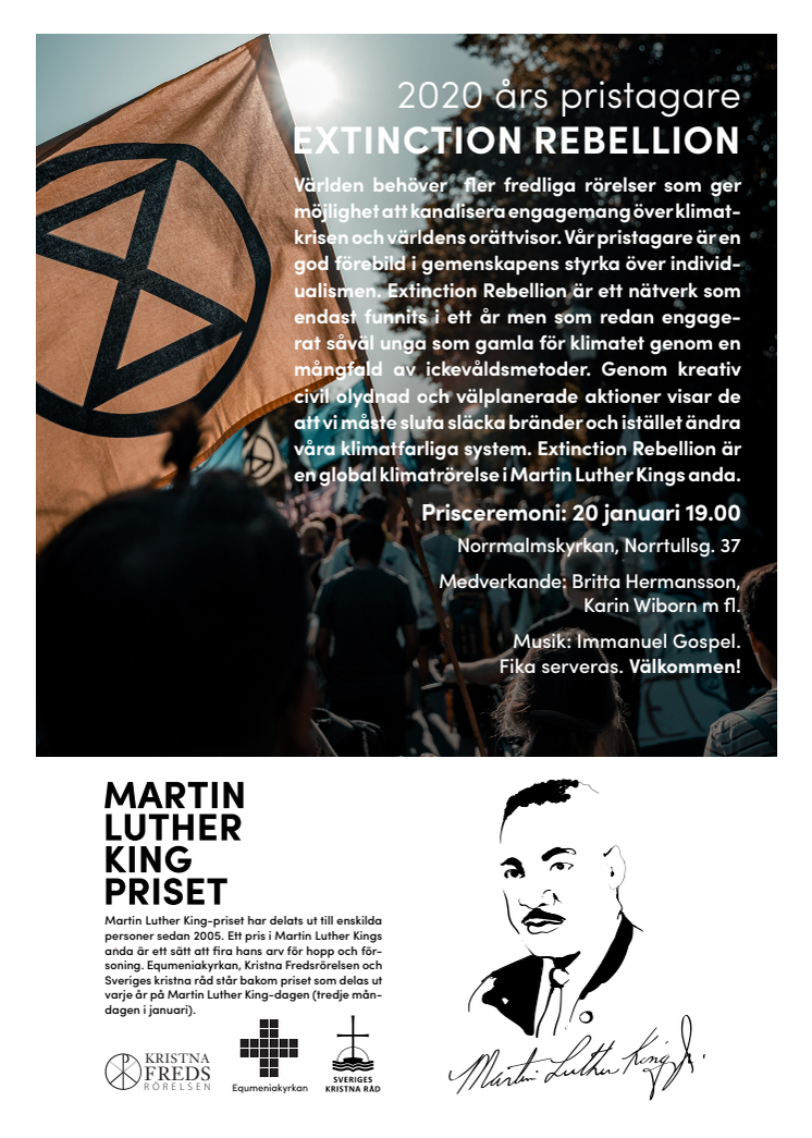 Affisch Martin Luther King-priset 2020