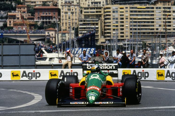 1988 Racing Monaco GP driver A Nannini car Benetton B188 engine Ford Cosworth V8 neg 372-10